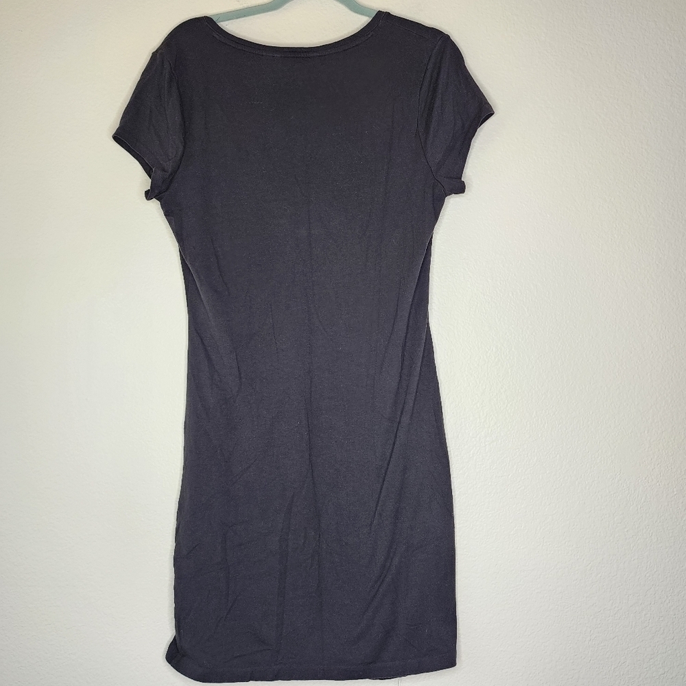 Athleta Black Ruched Central Dress L - Picture 3 of 5